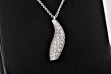 Load image into Gallery viewer, Tiffany &amp; Co. Frank Gehry 18K White Gold Diamond Pave Fish Pendant Necklace
