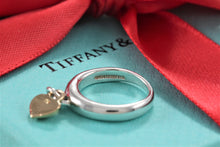 Load image into Gallery viewer, Tiffany &amp; Co. 18K Gold &amp; Silver Dangle Keyhole Mini Heart Ring
