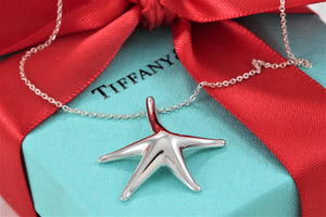 Tiffany & Co. Elsa Peretti Silver Large Starfish 16" Necklace