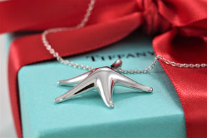 Tiffany & Co. Elsa Peretti Silver Large Starfish 16" Necklace