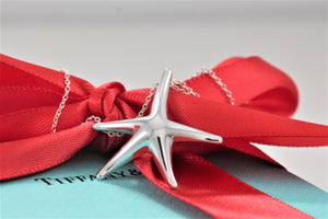 Tiffany & Co. Elsa Peretti Silver Large Starfish 16" Necklace