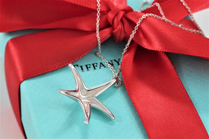 Tiffany & Co. Elsa Peretti Silver Large Starfish 16" Necklace