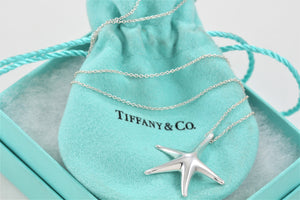 Tiffany & Co. Elsa Peretti Silver Large Starfish 16" Necklace