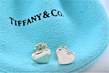 Load image into Gallery viewer, Tiffany &amp; Co. Elsa Peretti Sterling Silver Small Full Heart Stud Earrings
