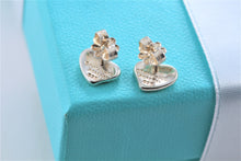 Load image into Gallery viewer, Tiffany &amp; Co. Elsa Peretti Sterling Silver Small Full Heart Stud Earrings
