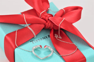 Tiffany & Co. Paloma Picasso Silver Tenderness Heart LARGE Necklace