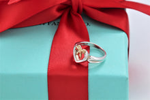 Load image into Gallery viewer, Tiffany &amp; Co. 18K Gold &amp; Silver Heart Ribbon Bow Ring
