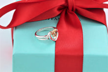 Load image into Gallery viewer, Tiffany &amp; Co. 18K Gold &amp; Silver Heart Ribbon Bow Ring
