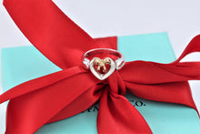 Load image into Gallery viewer, Tiffany &amp; Co. 18K Gold &amp; Silver Heart Ribbon Bow Ring
