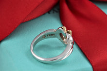 Load image into Gallery viewer, Tiffany &amp; Co. 18K Gold &amp; Silver Heart Ribbon Bow Ring
