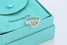 Load image into Gallery viewer, Tiffany &amp; Co. 18K Gold &amp; Silver Heart Ribbon Bow Ring
