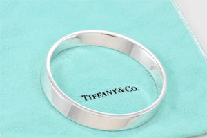 Tiffany & Co. Silver Geometric Oval Bangle Bracelet