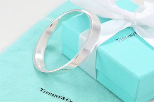 Tiffany & Co. Silver Geometric Oval Bangle Bracelet