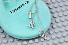 Load image into Gallery viewer, Tiffany &amp; Co. Silver Dangling &#39;&#39;T &amp; Co.&#39;&#39; Dangle Charm Pendant Necklace
