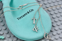 Load image into Gallery viewer, Tiffany &amp; Co. Silver Dangling &#39;&#39;T &amp; Co.&#39;&#39; Dangle Charm Pendant Necklace
