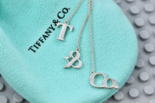 Load image into Gallery viewer, Tiffany &amp; Co. Silver Dangling &#39;&#39;T &amp; Co.&#39;&#39; Dangle Charm Pendant Necklace
