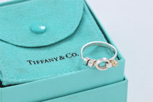 Load image into Gallery viewer, Tiffany &amp; Co. 18K Gold &amp; Silver Hook &amp; Eye Ring Vintage Version 1
