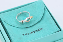 Load image into Gallery viewer, Tiffany &amp; Co. 18K Gold &amp; Silver Hook &amp; Eye Ring Vintage Version 1
