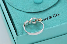 Load image into Gallery viewer, Tiffany &amp; Co. 18K Gold &amp; Silver Hook &amp; Eye Ring Vintage Version 1
