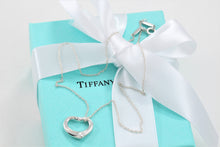 Load image into Gallery viewer, Tiffany &amp; Co. Elsa Peretti Silver Small Open Heart 5 Diamond Necklace
