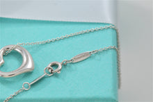 Load image into Gallery viewer, Tiffany &amp; Co. Elsa Peretti Silver Small Open Heart 5 Diamond Necklace
