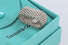 Load image into Gallery viewer, Tiffany &amp; Co. Somerset Mesh Silver Dome Band Ring Size 7.5
