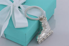 Load image into Gallery viewer, Tiffany &amp; Co. Silver Roller Blade Skate Key Ring Keychain
