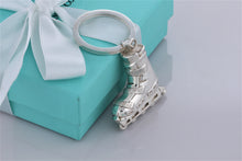 Load image into Gallery viewer, Tiffany &amp; Co. Silver Roller Blade Skate Key Ring Keychain
