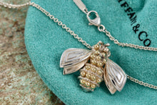 Load image into Gallery viewer, Tiffany &amp; Co. 18K Gold &amp; Silver Nature Bumble Bee Brooch Pin Necklace
