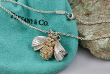 Load image into Gallery viewer, Tiffany &amp; Co. 18K Gold &amp; Silver Nature Bumble Bee Brooch Pin Necklace
