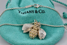 Load image into Gallery viewer, Tiffany &amp; Co. 18K Gold &amp; Silver Nature Bumble Bee Brooch Pin Necklace
