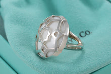 Load image into Gallery viewer, Tiffany &amp; Co. Paloma Picasso Silver Zellige Medallion White Onyx Ring Sz. 5
