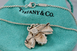 Tiffany & Co. 18K Gold & Silver Nature Bumble Bee Brooch Pin Necklace