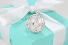 Load image into Gallery viewer, Tiffany &amp; Co. Paloma Picasso Silver Zellige Medallion White Onyx Ring Sz. 5
