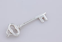 Load image into Gallery viewer, Tiffany &amp; Co. Silver Skeleton Oval Key 2&quot; Pendant
