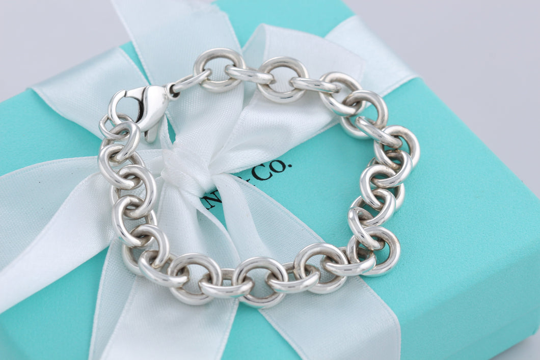 Tiffany & Co. Silver 10mm Link 7.5