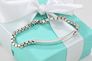 Tiffany & Co. Silver Venetian Link I.D. 7" Bracelet