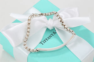 Tiffany & Co. Silver Venetian Link I.D. 7" Bracelet