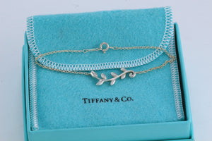 Tiffany & Co. Paloma Picasso Silver Olive Leaf Branch Chain Bracelet