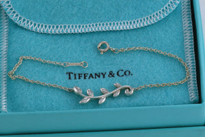 Tiffany & Co. Paloma Picasso Silver Olive Leaf Branch Chain Bracelet