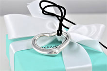 Load image into Gallery viewer, Tiffany &amp; Co. Elsa Peretti Extra Large Open Heart 35mm Pendant Silk Cord Necklace
