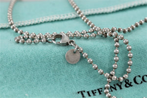 Tiffany & Co. Silver Replacement Dog Tag Beaded Chain Necklace