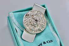 Load image into Gallery viewer, Tiffany &amp; Co. Mens Silver Vintage Lion Medallion Money Clip
