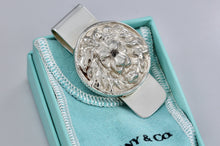 Load image into Gallery viewer, Tiffany &amp; Co. Mens Silver Vintage Lion Medallion Money Clip
