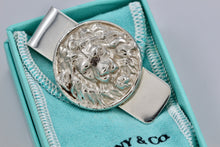 Load image into Gallery viewer, Tiffany &amp; Co. Mens Silver Vintage Lion Medallion Money Clip
