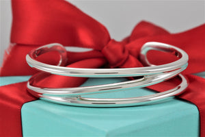 Tiffany & Co. Silver Diagonal Cuff Medium Bracelet