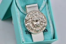 Load image into Gallery viewer, Tiffany &amp; Co. Mens Silver Vintage Lion Medallion Money Clip
