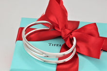 Load image into Gallery viewer, Tiffany &amp; Co. Silver Diagonal Cuff Medium Bracelet
