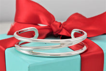 Load image into Gallery viewer, Tiffany &amp; Co. Silver Diagonal Cuff Medium Bracelet
