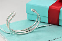 Load image into Gallery viewer, Tiffany &amp; Co. Silver Diagonal Cuff Medium Bracelet
